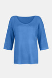 MQTIME  -  V-Neck Three-Quarter Sleeve Knit Top
