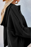 MQTIME  -  Exposed Seam Long Sleeve Hoodie