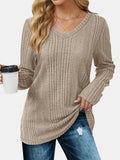 MQTIME  -  V-Neck Long Sleeve T-Shirt