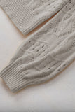 MQTIME  -  Hollow Out Johnny Collar Sweater