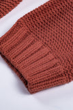 MQTIME  -  Cable-Knit Turtleneck Dropped Shoulder Sweater