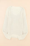 MQTIME  -  V-Neck Drop Shoulder Sweater