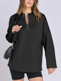 MQTIME  -  Quarter Zip Long Sleeve Hoodie