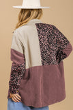 MQTIME  -  High-Low Leopard Snap Down Shacket