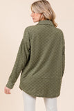 MQTIME  -  Checkered Button Down Dropped Shoulder Shacket
