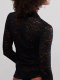 MQTIME  -  V-Neck Long Sleeve Lace Top