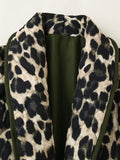 MQTIME  -  Leopard Open Front Long Sleeve Outerwear