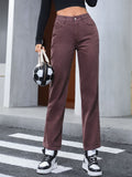 MQTIME  -  Straight Leg Jeans with Pockets