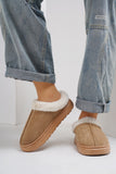 MQTIME  -  Furry Round Toe Platform Slippers