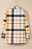 MQTIME  -  Plaid Snap Down Collared Neck Shacket