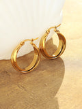 MQTIME  -  Gold-Plated Titanium Steel Huggie Earrings