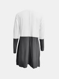 MQTIME  -  Full Size Graphic Two-Tone Round Neck Long Sleeve T-Shirt