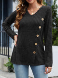 MQTIME  -  V-Neck Long Sleeve T-Shirt
