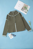 MQTIME  -   Exposed Seam Half Snap Long Sleeve Sweatshirt