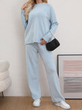 MQTIME  -  Mock Neck Long Sleeve Top and Pants Sweater Set