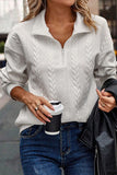 MQTIME  -  Half Zip Drop Shoulder Long Sleeve Sweatshirt