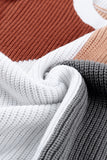 MQTIME  -  Color Block Drop Shoulder Long Sleeve Sweater