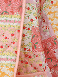 MQTIME  -  Printed Patchwork Open Front Cardigan with Pockets