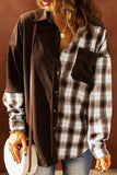 MQTIME  -  Plaid Button Up Drop Shoulder Shacket