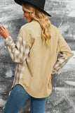 MQTIME  -  Plaid Button Up Drop Shoulder Shacket