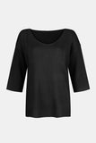 MQTIME  -  V-Neck Three-Quarter Sleeve Knit Top