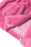 MQTIME  -  Fringed Zip Up Fleece Jacket