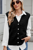 MQTIME  -  Button Down V-Neck Sweater Vest