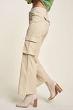 MQTIME  -   Flap Pocket Mid Rise Cargo Pants