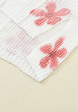MQTIME  -  Drawstring Flower Hooded Knit Top