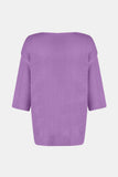 MQTIME  -  V-Neck Three-Quarter Sleeve Knit Top