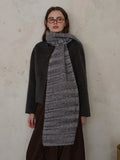MQTIME  -  Striped Detail Knit Scarf