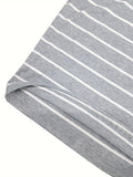 Mqtime 1pc Women's Maternity Dress - Striped Polyester Knit Fabric with 10% Elastane, Medium Stretch Bodycon Fit for Spring/Summer/Fall, Maternity Clothes