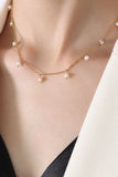 MQTIME  -  Gold-Plated Titanium Steel Pearl Necklace
