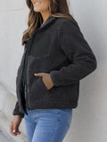 MQTIME  -   Zip Up Long Sleeve Plush Jacket