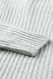 MQTIME  -  Side Slit Boat Neck Long Sleeve Sweater