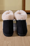 MQTIME  -  Faux Fur Round Toe Platform Slippers