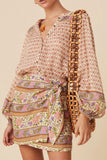 MQTIME  -  Printed Button Down Long Sleeve Shirt