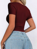 MQTIME  -  Devine Scoop Neck Short Sleeve T-Shirt