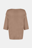 MQTIME  -  V-Neck Three-Quarter Sleeve Knit Top