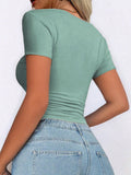 MQTIME  -  Devine Scoop Neck Short Sleeve T-Shirt