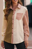 MQTIME  -  Contrast Plaid Button Down Long Sleeve Shirt