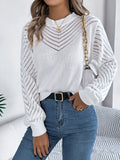 MQTIME  -   Round Neck Long Sleeve Knit Top