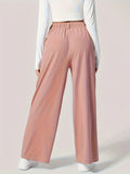 MQTIME  -  Wide Leg Pants with Pockets