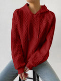 MQTIME  -  Drawstring Drop Shoulder Long Sleeve Hoodie
