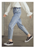 Mqtime Teenage Girls Jeans  New Spring Kids Pants Fashion Loose School Trousers Autumn Fashion Jeans Children Pants 12 13 14 Years