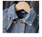 Mqtime Spring/Autumn Girls' Denim Jacket Coat New Korean Children's Clothing Clothes Infant Girls Baby Tops