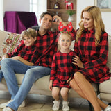 Mqtime New Year Christmas Family Matching Outfits Plaid Mother Daughter Dress Father Son Sweatshirt Mom Baby Mommy and Me Clothes