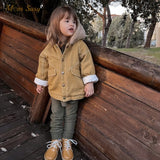 Fashion Baby Girl Boy Winter Jean Hooded Jacket Fur In One Thick Infant Toddler Child Warm Coat Blazer Outwear Baby Clothes 1-7Y