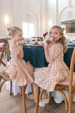 Mqtime  Mother Daughter Dress Floral Printed Family Matching Dresses Square Collar Dresses Summer Mommy and Me Clothes