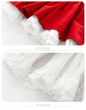 Toddler Kids Girl Red Christmas Lolita Dress Fall Children Baby Girls Vintage Lace Bow Princess Dresses Wedding Party New Year